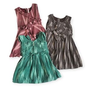 Bundle Of 3 Boho Dresses For Baby Girl 3-6 Months